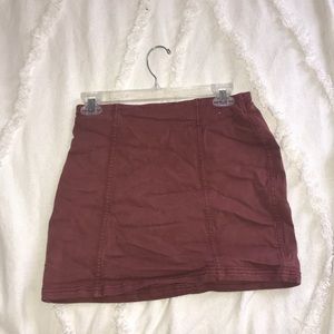 maroon skirt